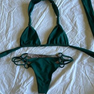 Acacia Swimwear Green Bikini Set